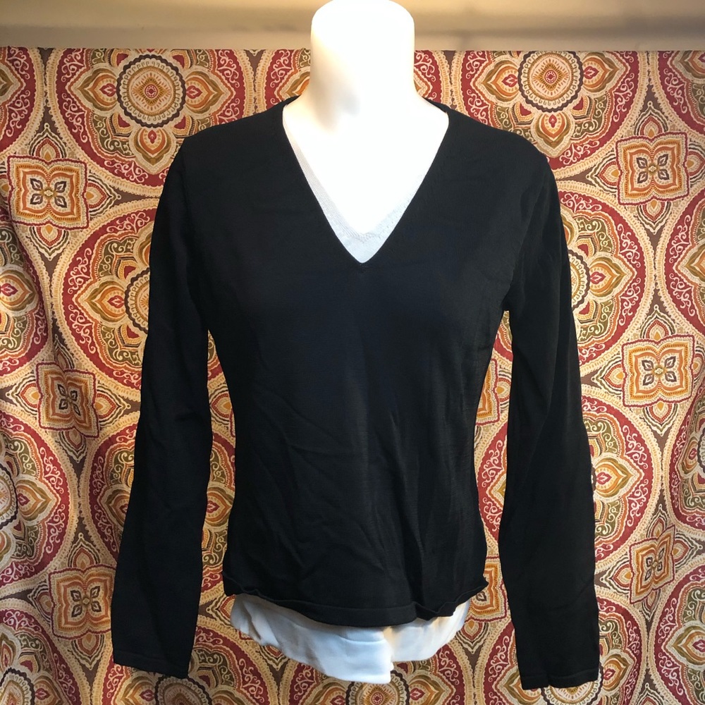 Grace Dane Lewis Double Layer V-Neck Light Sweater